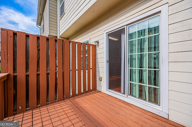 view of wooden deck