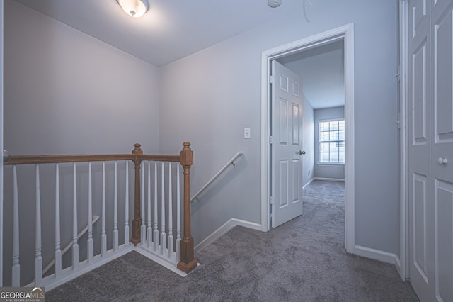 hallway with carpet