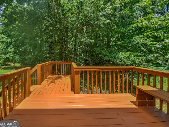 view of wooden deck