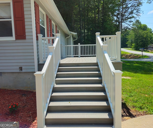 view of stairs