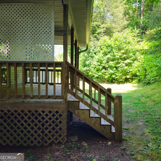 view of wooden deck