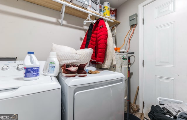 laundry area with washing machine and dryer