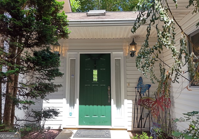 view of doorway to property