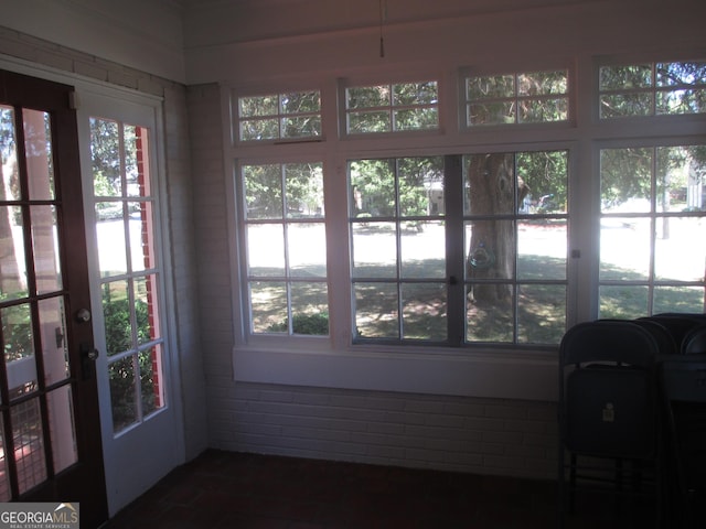 view of sunroom / solarium