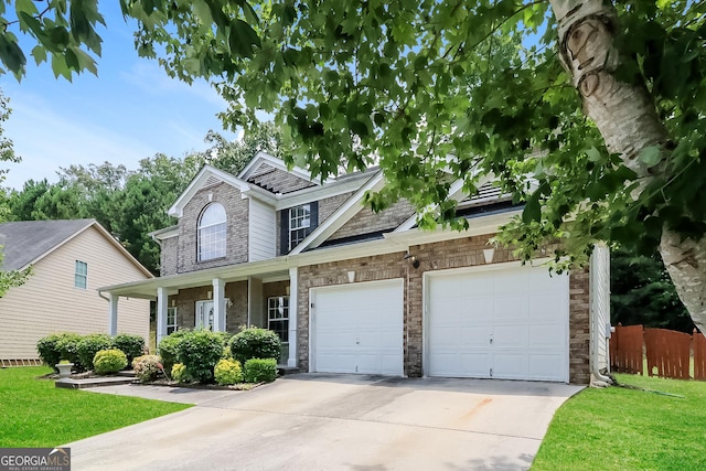 view of front of house featuring a garage