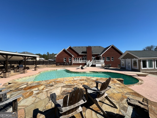 view of pool with a patio area