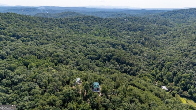 aerial view featuring a mountain view