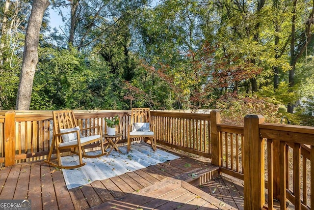 view of wooden deck