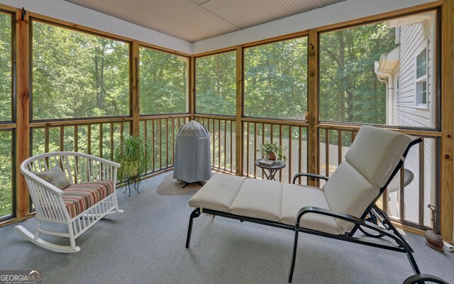 view of sunroom