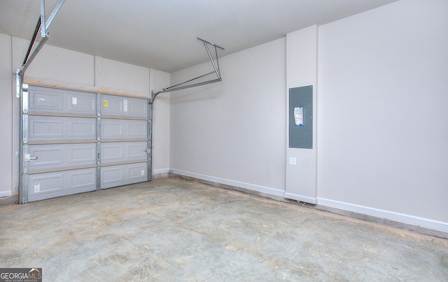 garage featuring electric panel