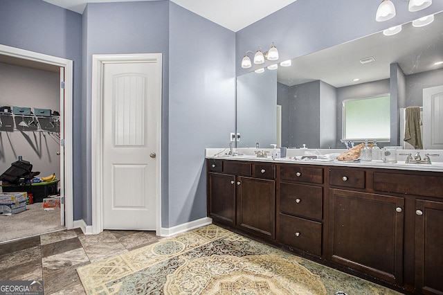 bathroom featuring vanity