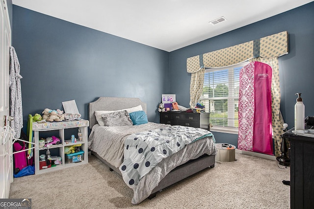 bedroom with carpet floors