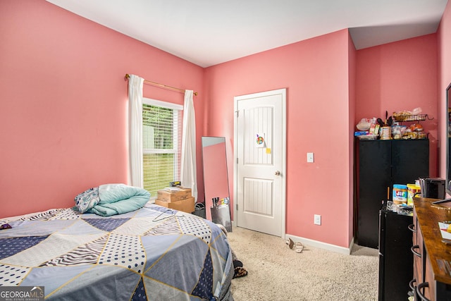 bedroom with carpet floors