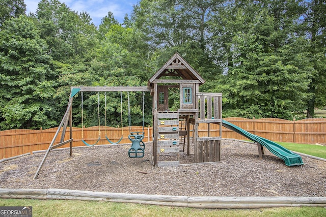 view of jungle gym