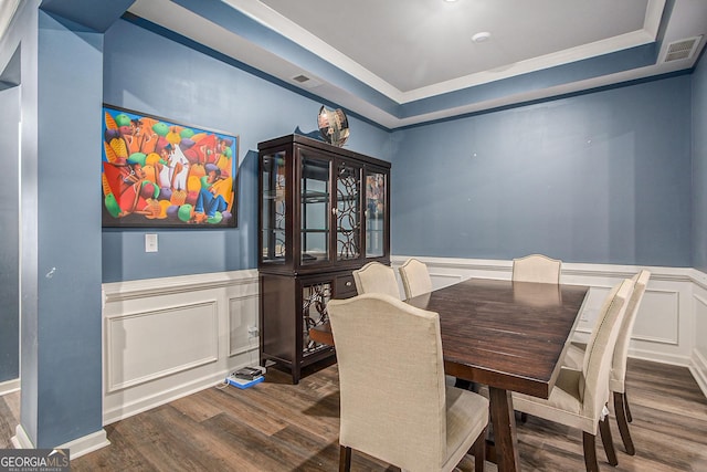 dining room featuring dark hardwood / wood-style flooring