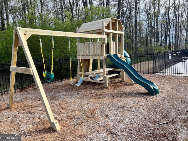 view of jungle gym