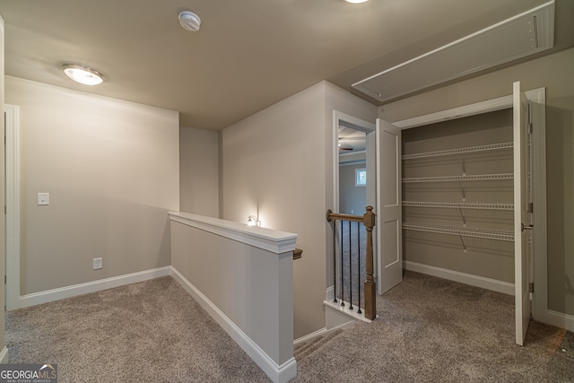 interior space featuring carpet flooring