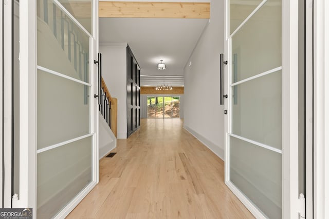 foyer featuring light hardwood / wood-style flooring