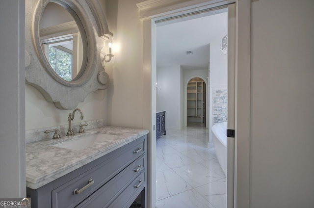 bathroom with vanity