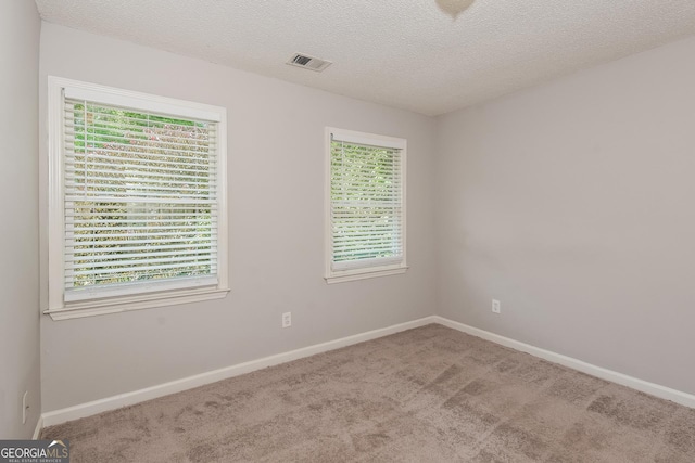 spare room featuring a healthy amount of sunlight and light carpet