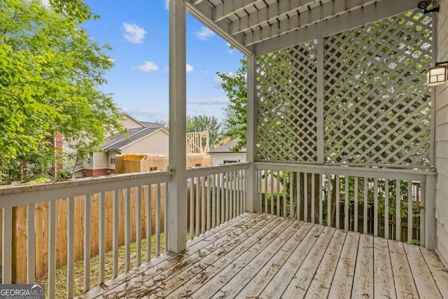 view of wooden terrace