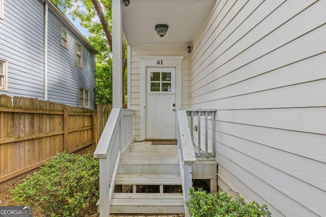 view of entrance to property