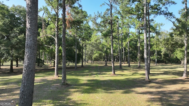 view of property's community featuring a lawn