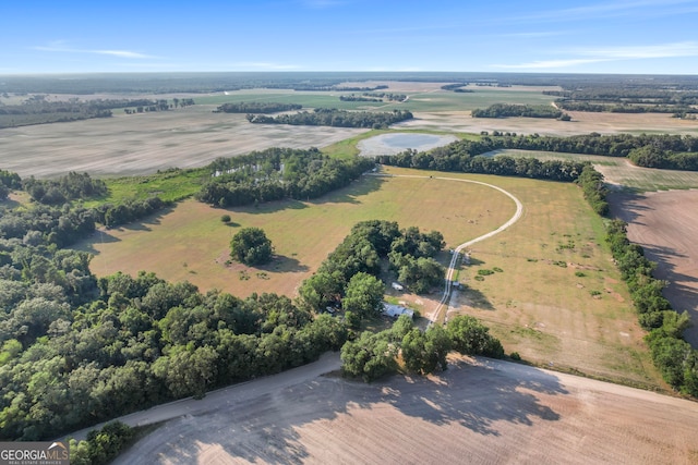 bird's eye view featuring a rural view