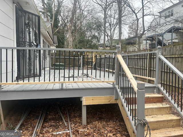 view of wooden deck