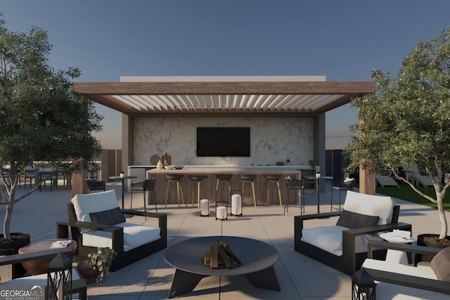 318 Sandy Springs Cir Unit 270, Sandy Springs, GA 30328 - view of patio with an outdoor bar and an outdoor living space