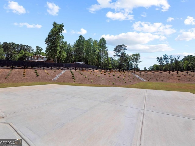 view of patio featuring a rural view