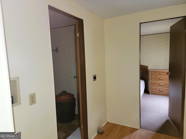 hallway featuring light hardwood / wood-style floors