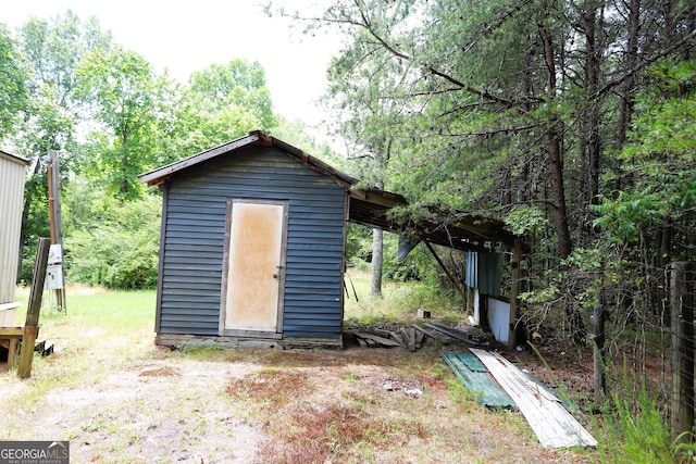 view of outdoor structure