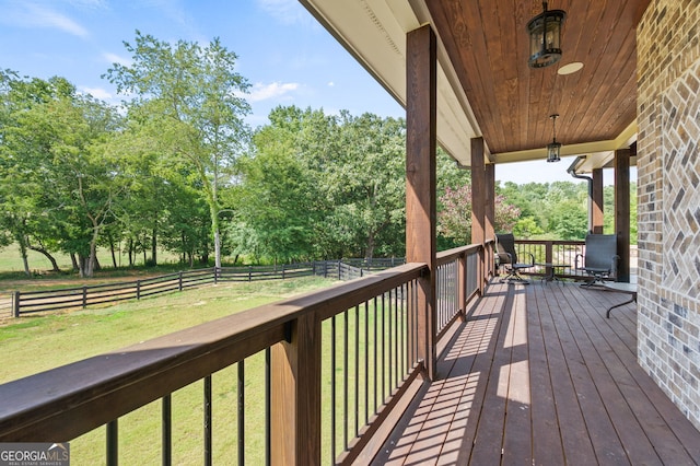 view of wooden terrace