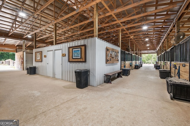 view of horse barn