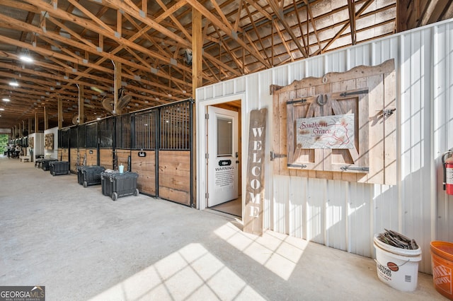 view of horse barn