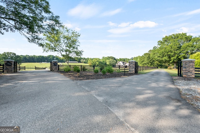 exterior space with a rural view