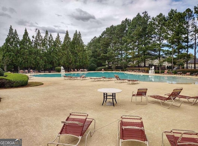 view of pool with a patio area