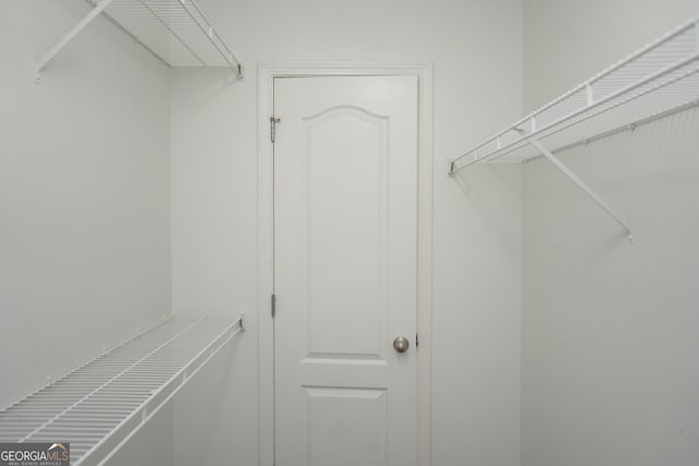 view of walk in closet