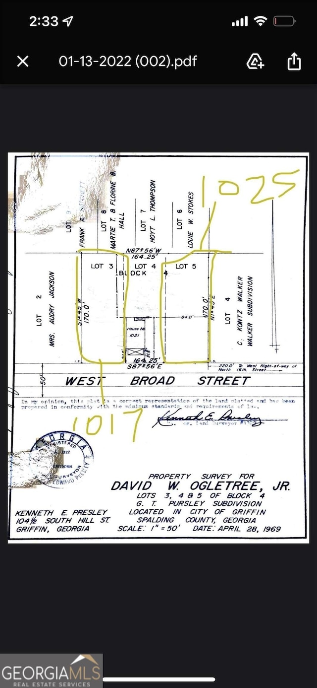 1025 W Broad St, Griffin GA, 30223 land for sale