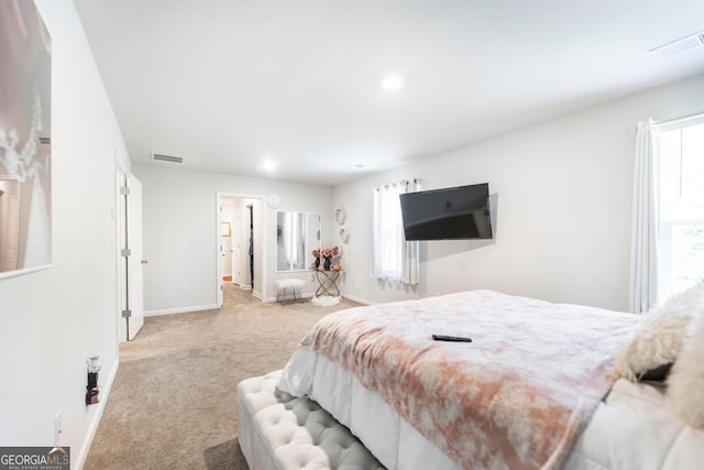 view of carpeted bedroom