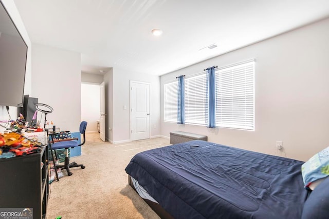 view of carpeted bedroom