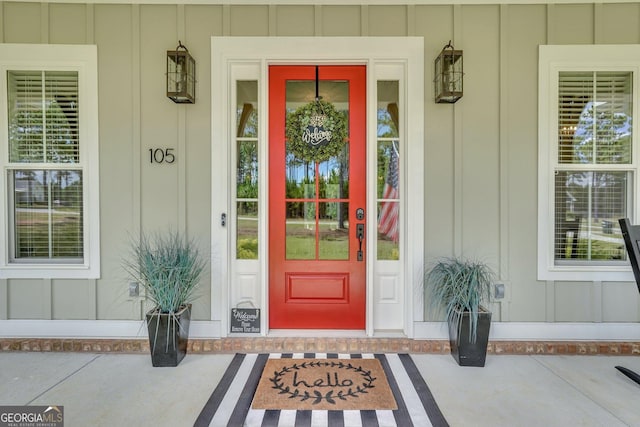 view of doorway to property