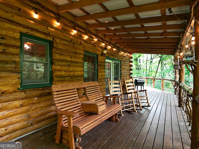 view of wooden terrace