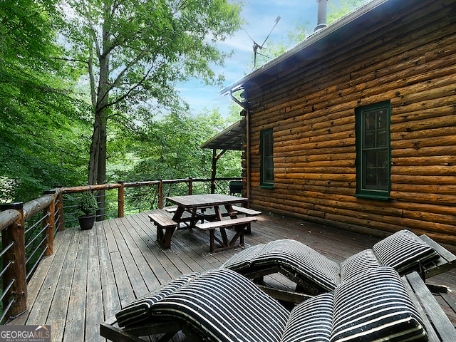 view of wooden terrace