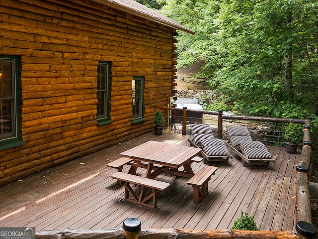 view of wooden terrace