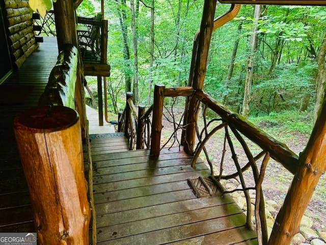 view of wooden deck