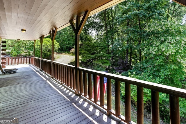 view of wooden terrace