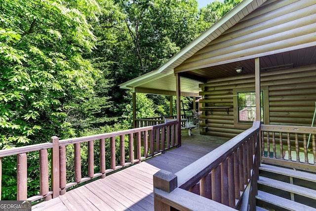 view of wooden deck