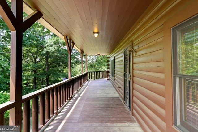 view of wooden terrace